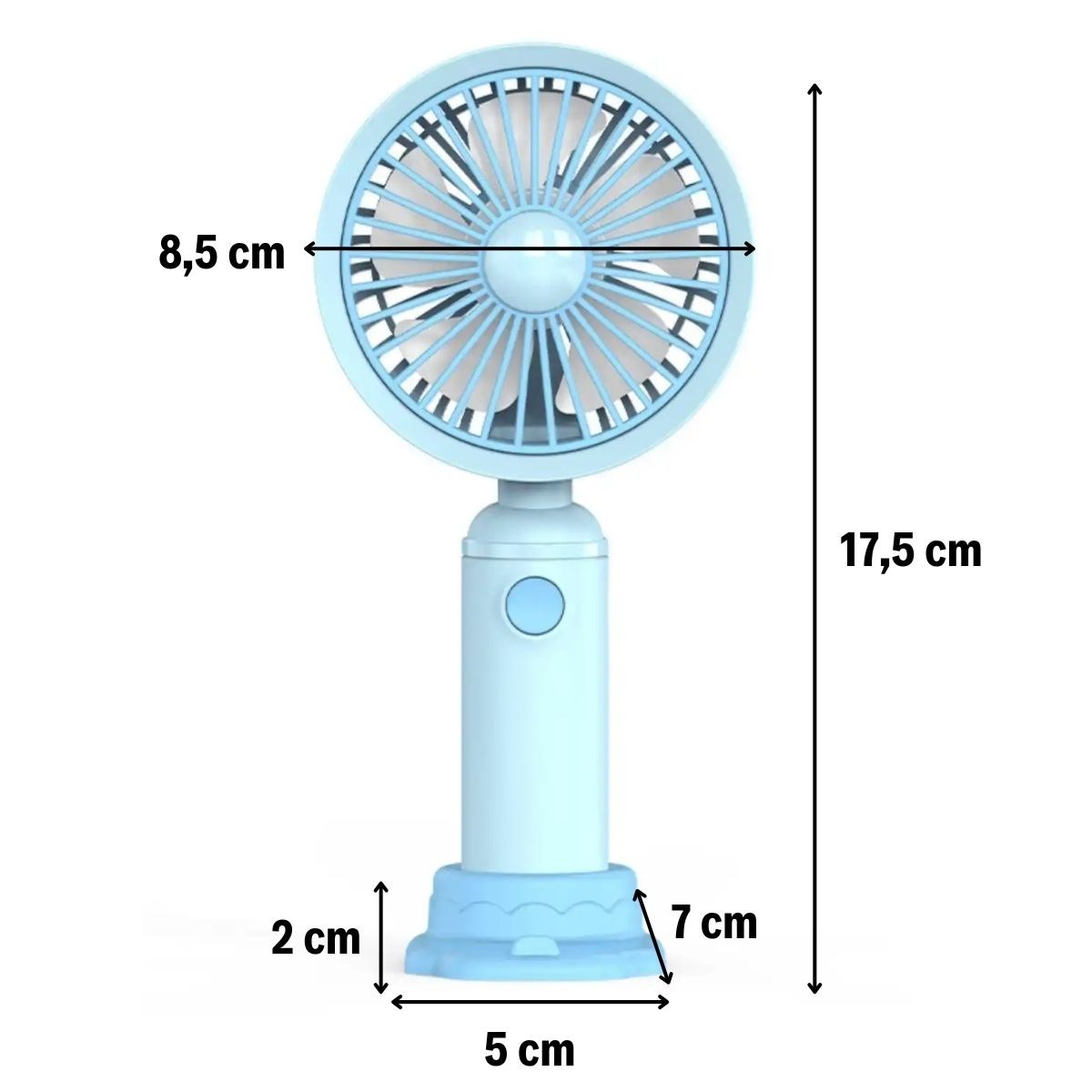 BUFFER® 3 Kademeli Masaüstü Fan – Telefon Tutuculu Özellikli Standlı Elde Taşınabilir Mini Fan  EKL29