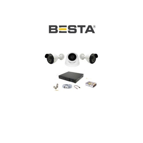 4 Iç 4 Dış 8 Kameralı Gece Renkli Sesli 5 Mp 320GB HDD Dahil Ahd Güvenlik Kamera Seti