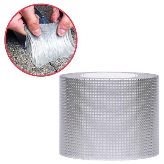 Buffer Yüksek Sıcaklık Dayanan Su Geçirmez Çatı Boru Duvar Çatlak Yapışkan Çamur Bant Folyo 5 mt x 10 cm