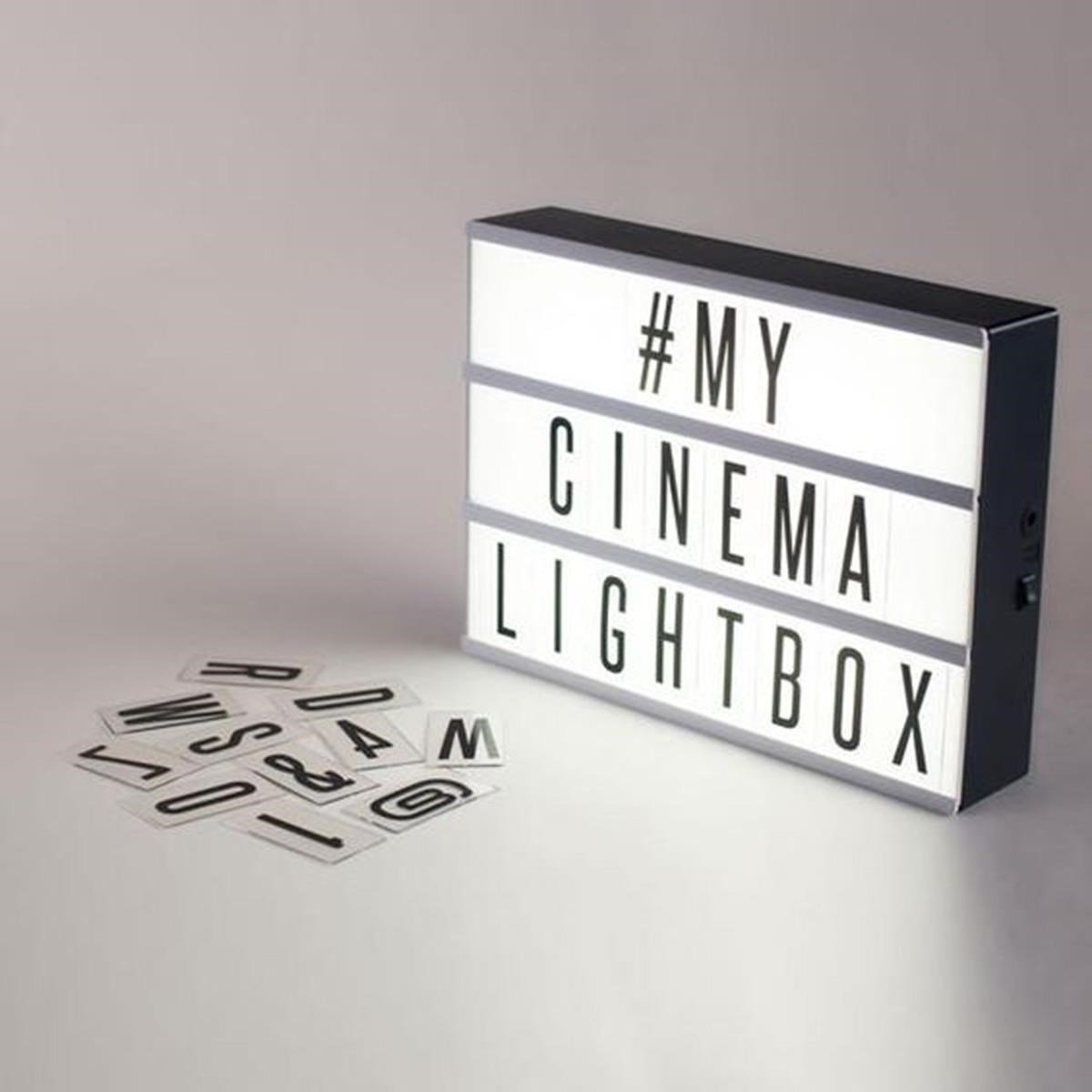 BUFFER® Cinematic Harflerle Işıklı Mesaj Veren Pilli Light Box Led Pano