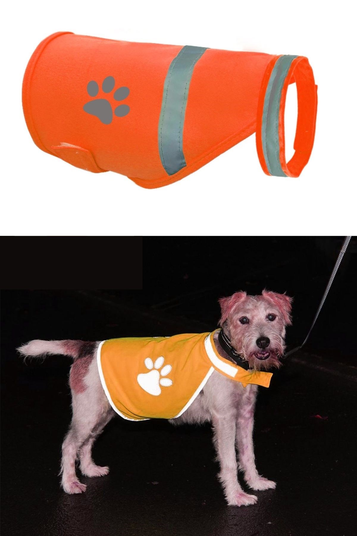 BUFFER® Gece Görüşlü Reflektör Kumaşlı Cırt Cırtlı Köpek Yeleği Medium