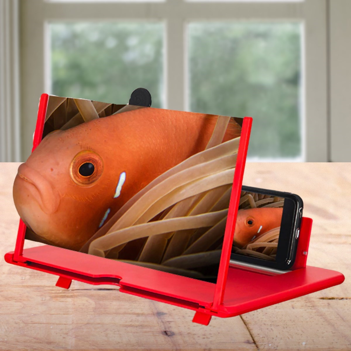 BUFFER® Taşınabilir Göz Yormayan 3D Cep Telefonu Mobil Tablet HD Ekran Video Büyütücü Büyüteci