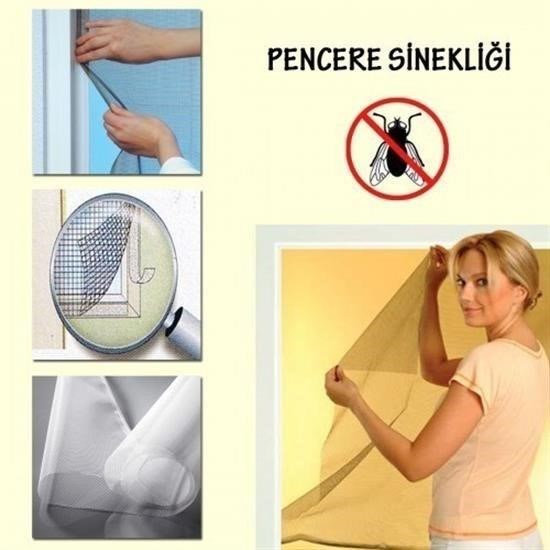 BUFFER® Tüm Cam Pencere Kapılara Uyumlu Tek Kanat Pencere Sinekliği