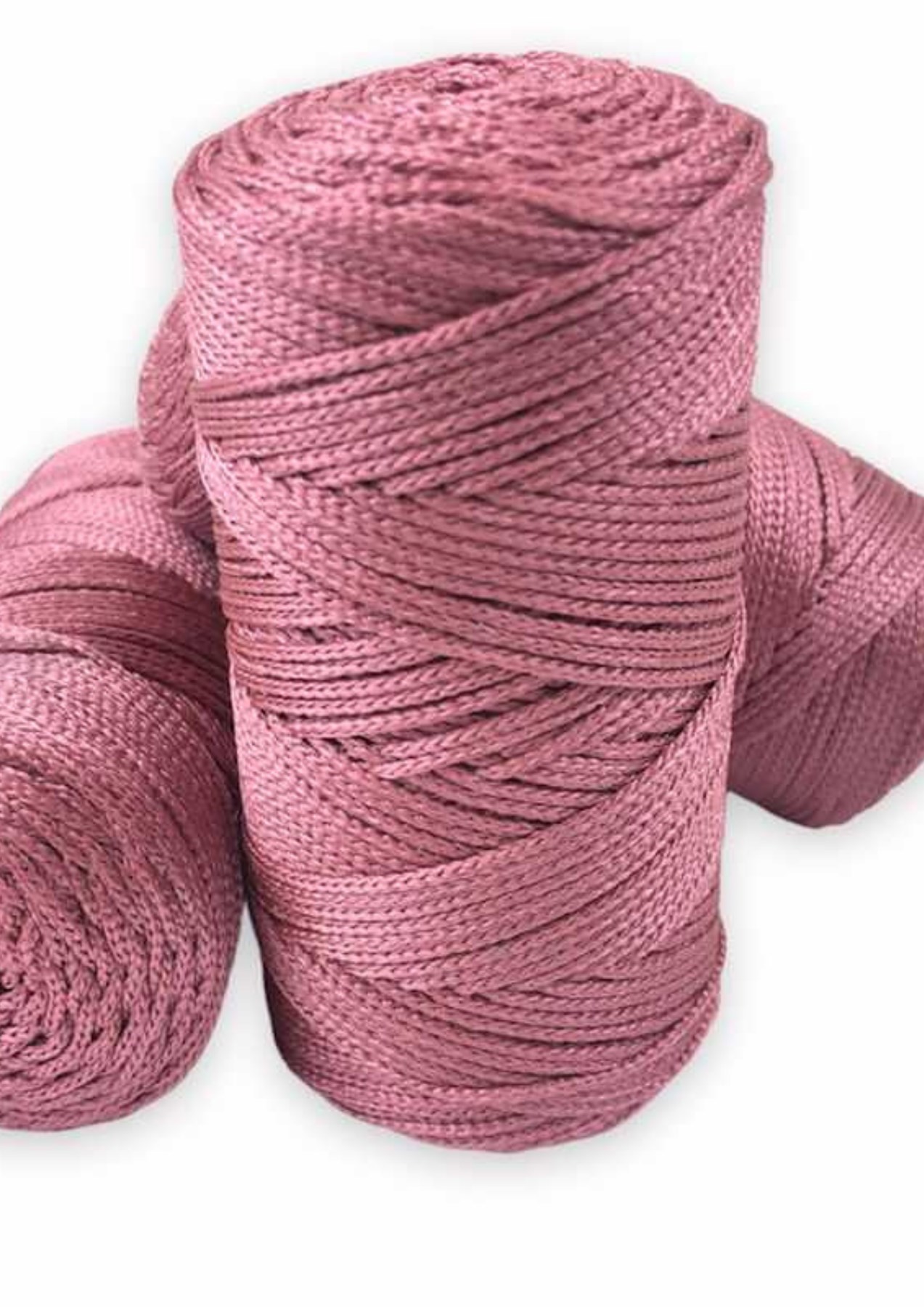 Makrome İpi 3mm Polyester Gül Kurusu