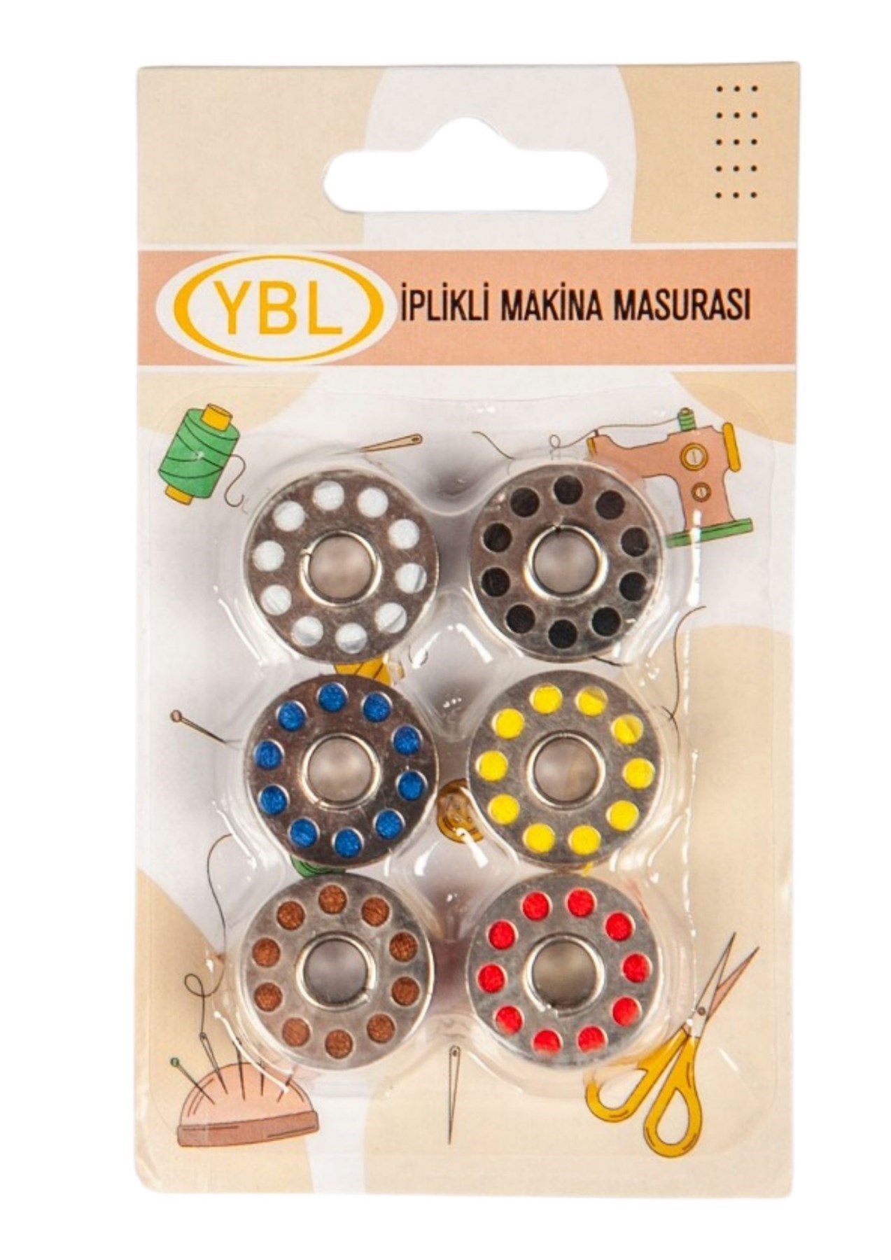 Makine Masurası İplikli Renkli 6’lı