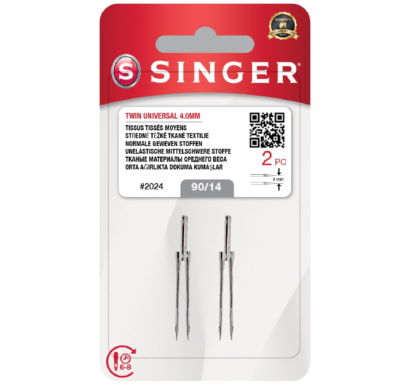 Çift İğne 4mm. (2’li Blister/14 No.)