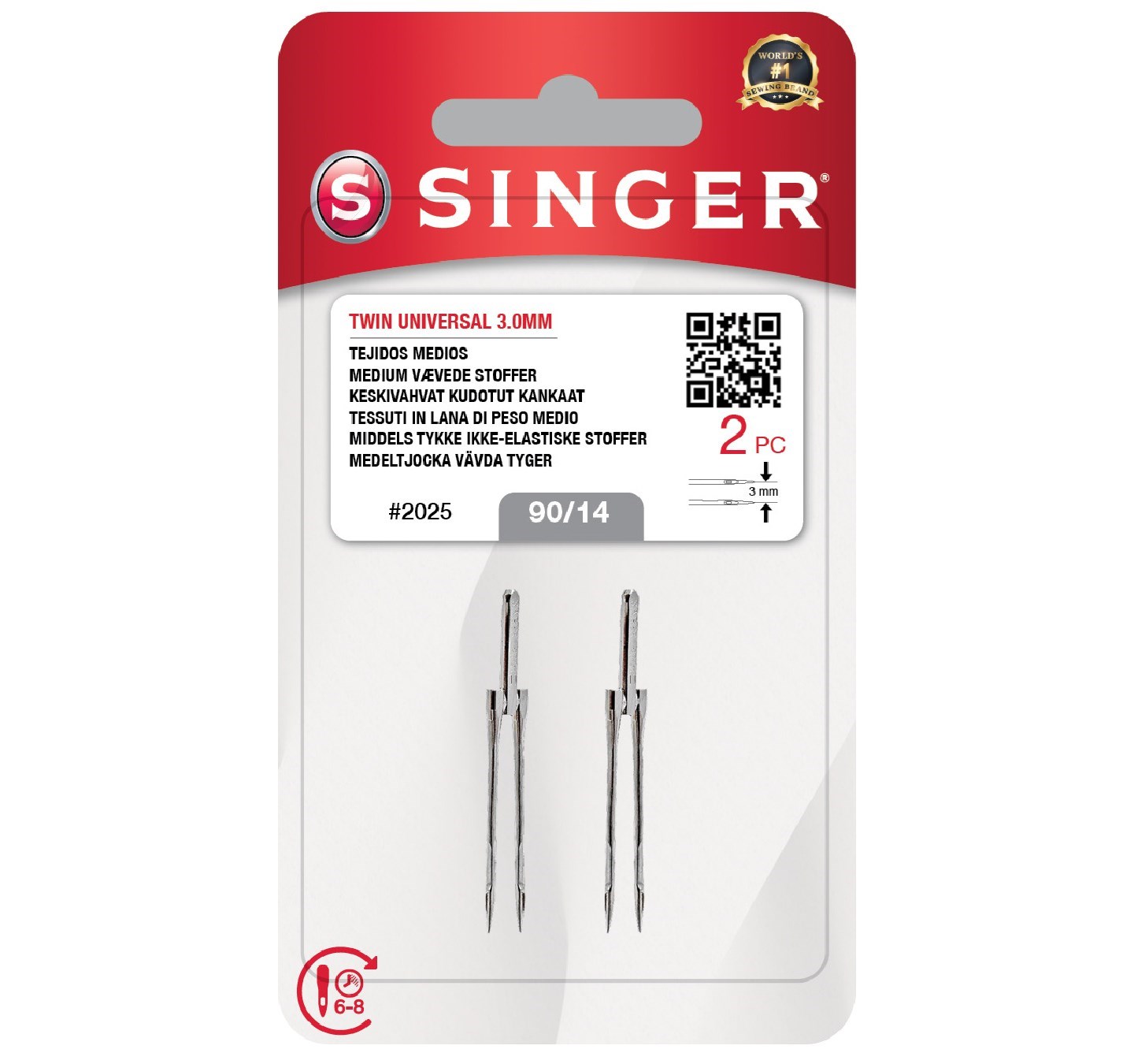 Çift İğne 3mm. (2’li Blister/14 No.)