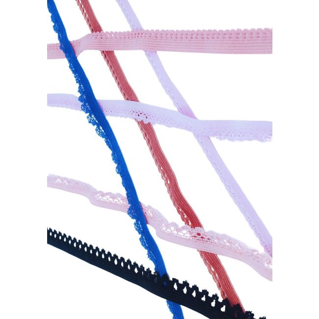 Çamaşır Lastiği Dantelli 1 Cm 1 Metre Açık Pembe