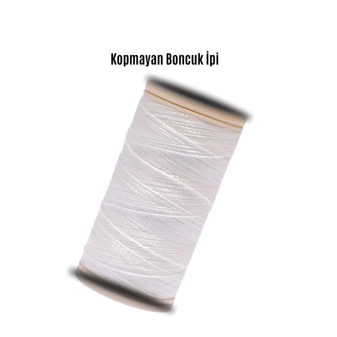 Kopmayan Boncuk İpi 100 Metre Beyaz 2 Adet