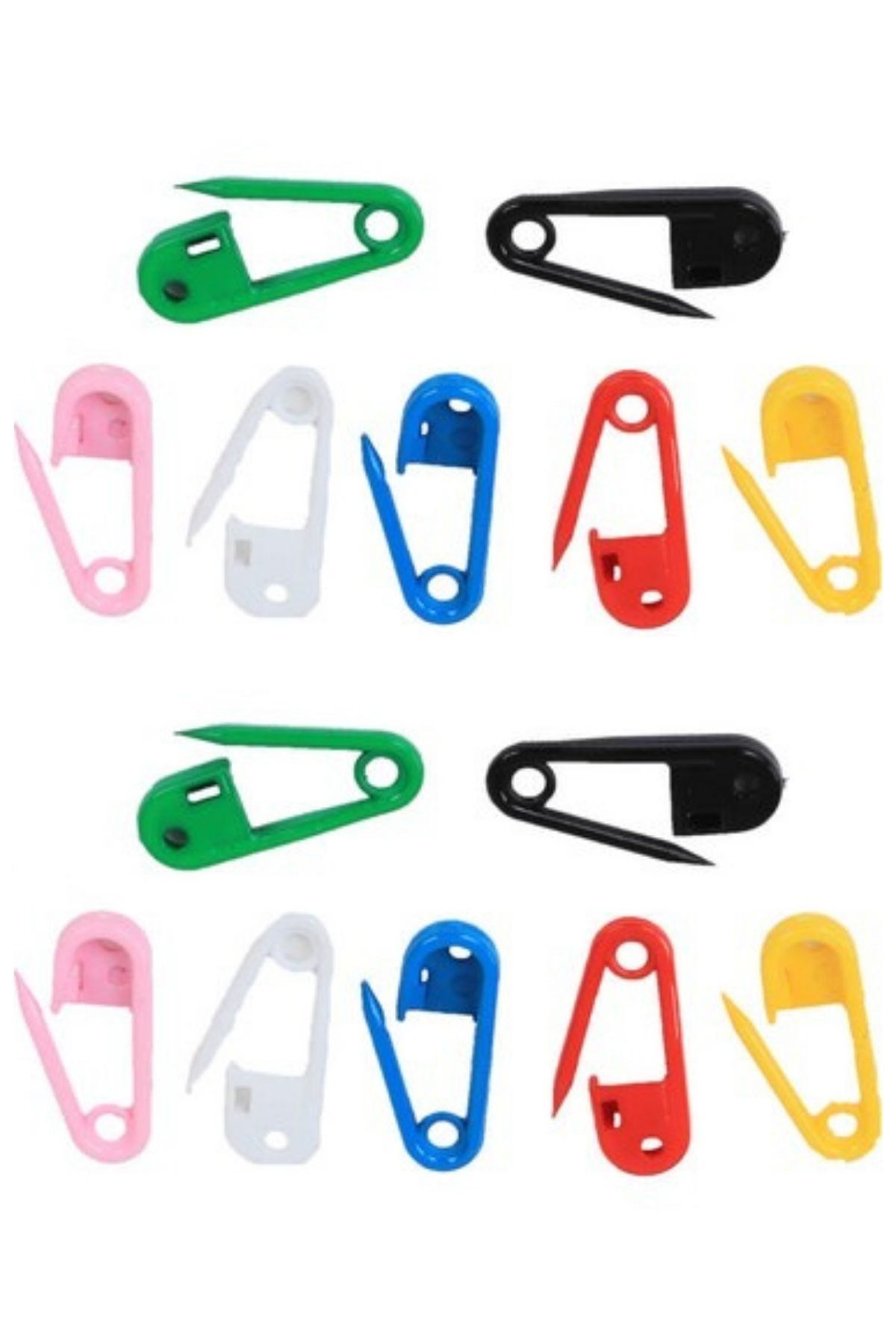 Çengelli İğne Plastik Renkli 10 Adet 2 Cm