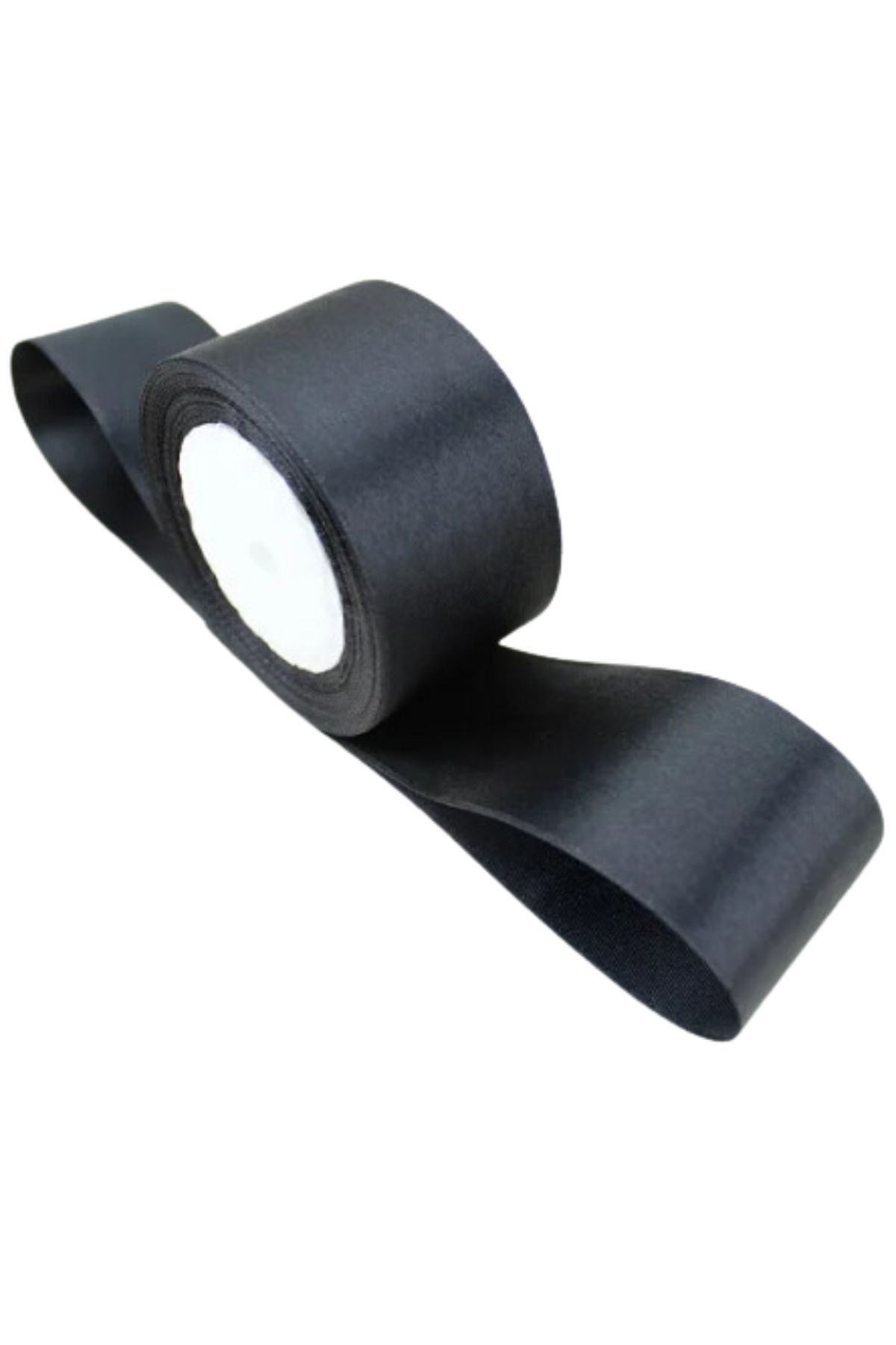 Saten Kurdele 6 Cm Siyah 2 Metre