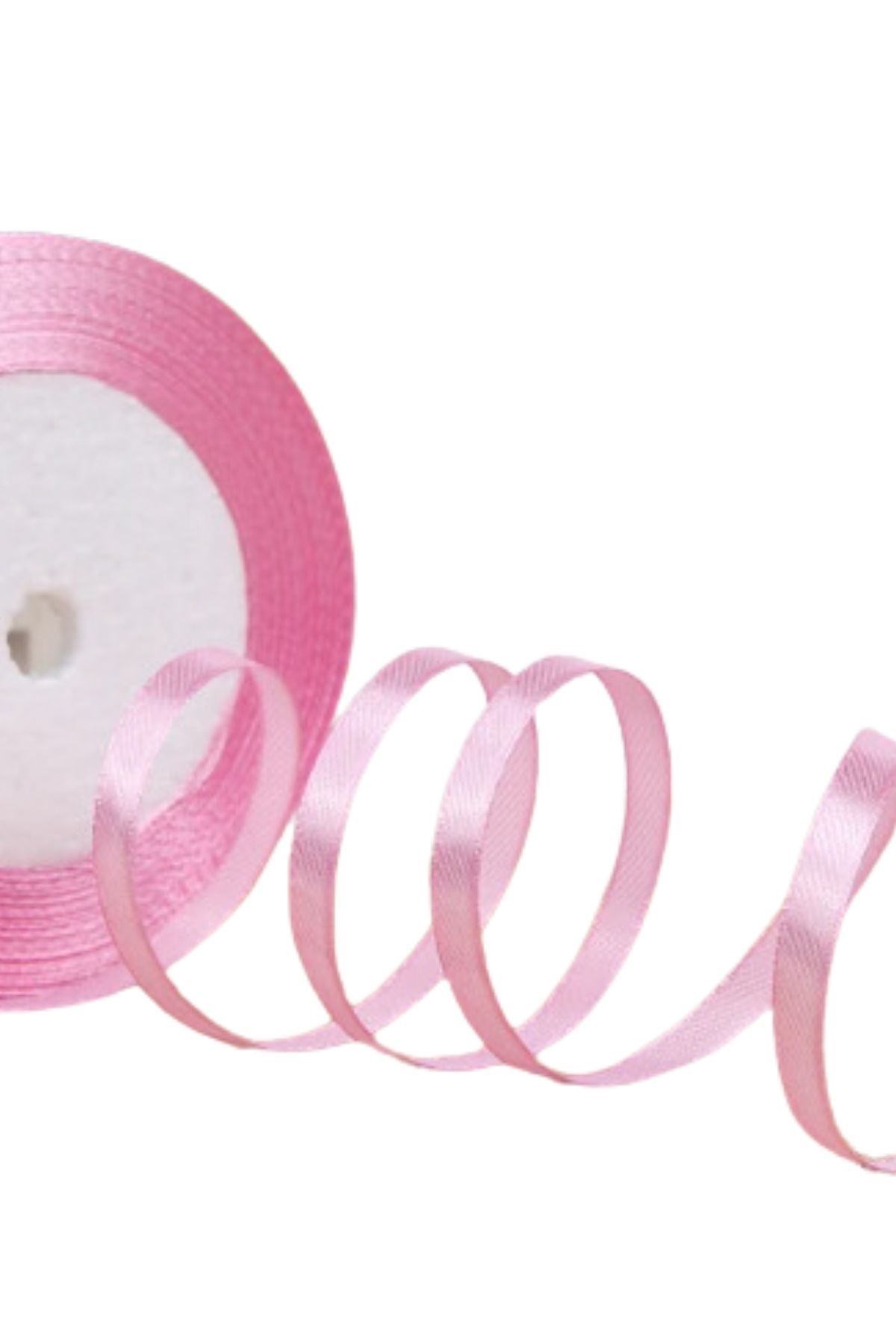 Saten Kurdele 3 Mm Pembe 1 Metre