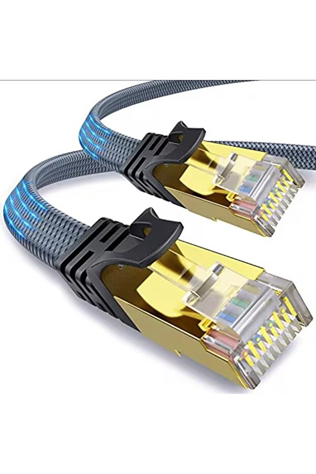 Cat 8 LAN Kablosu –Ethernet Kablosu Örgü Kaplama, Yüksek Hızlı (10 METRE)