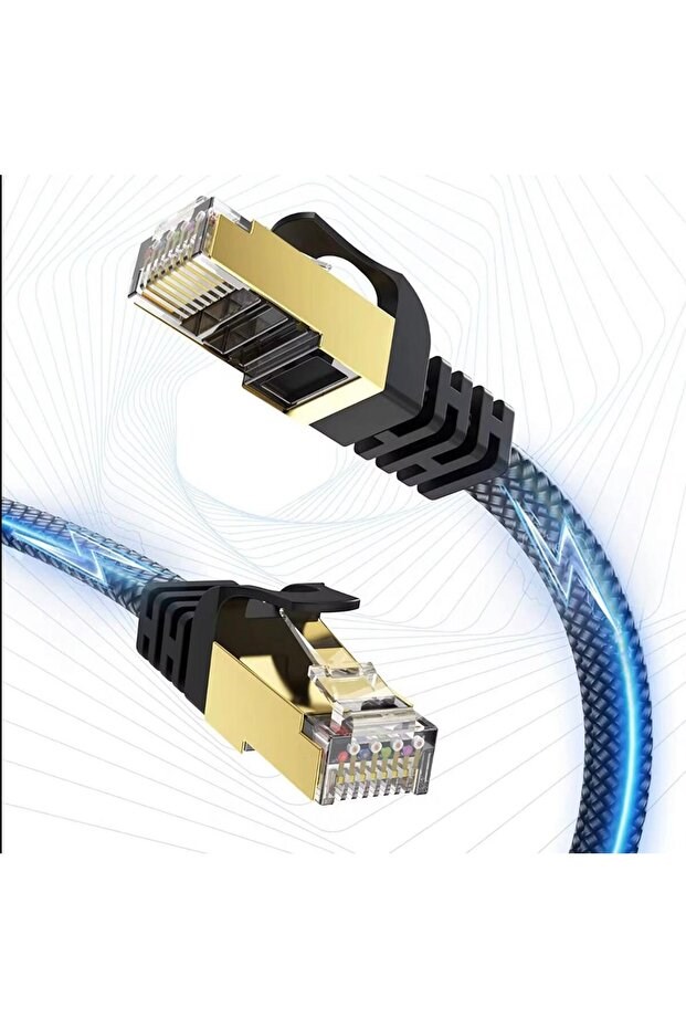 Cat 8 LAN Kablosu –Ethernet Kablosu Örgü Kaplama, Yüksek Hızlı  (5 METRE)
