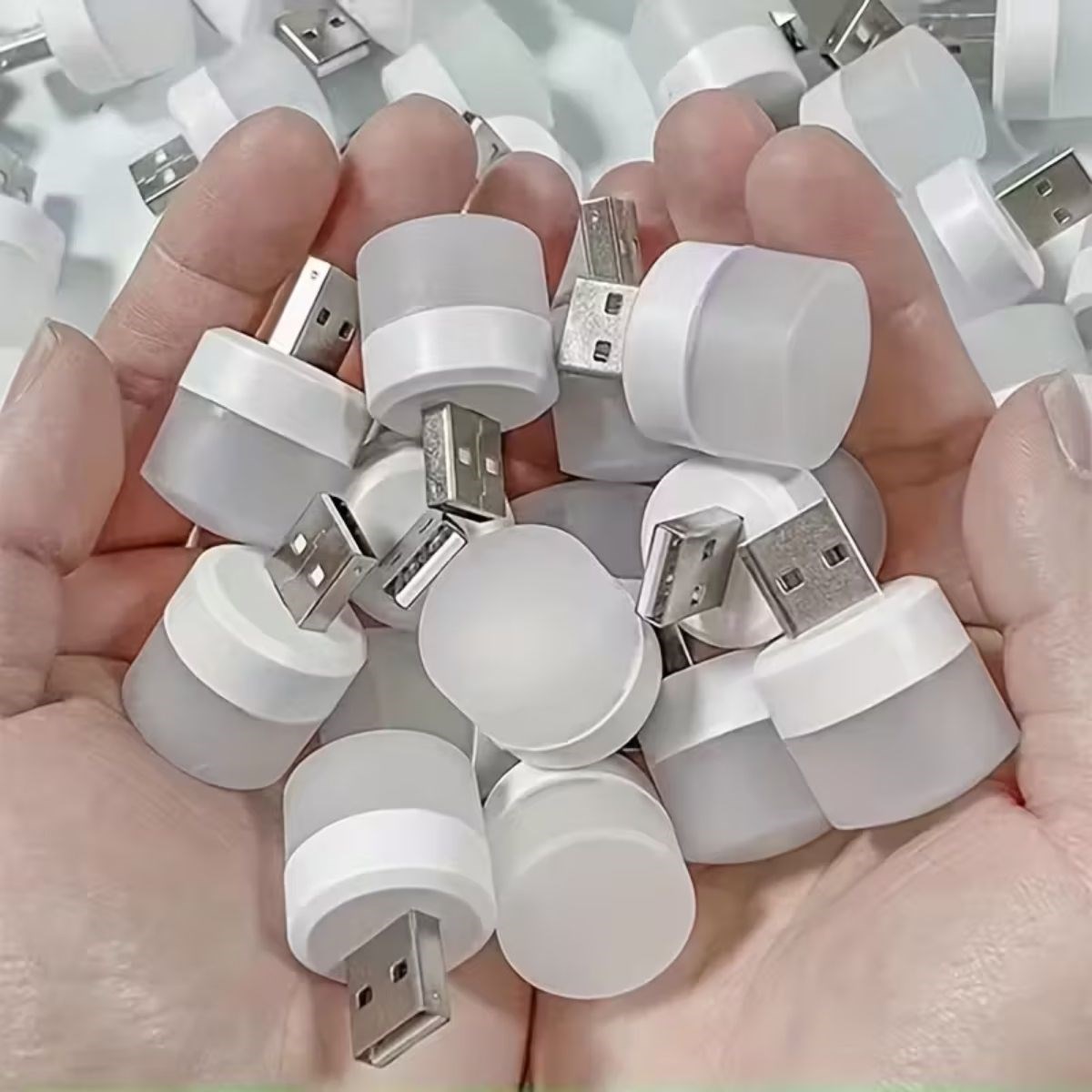 BUFFER® USB Mini Top LED 10’lu Aydınlatma Beyaz Işıklı Gece Lambası, Enerji Tasarruflu Mikro LED Işıklar