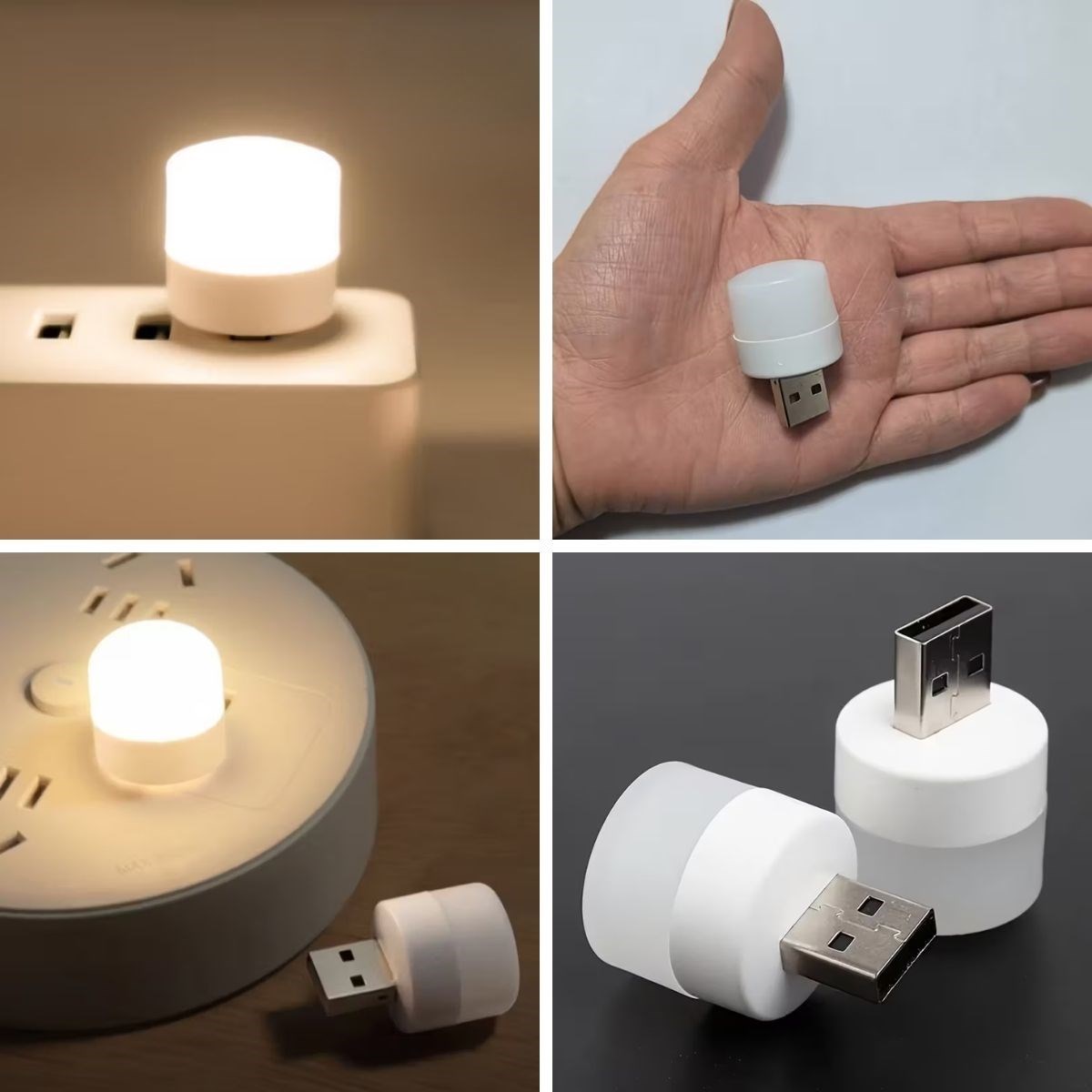 BUFFER® USB Mini Top LED 10’lu Aydınlatma Beyaz Işıklı Gece Lambası, Enerji Tasarruflu Mikro LED Işıklar