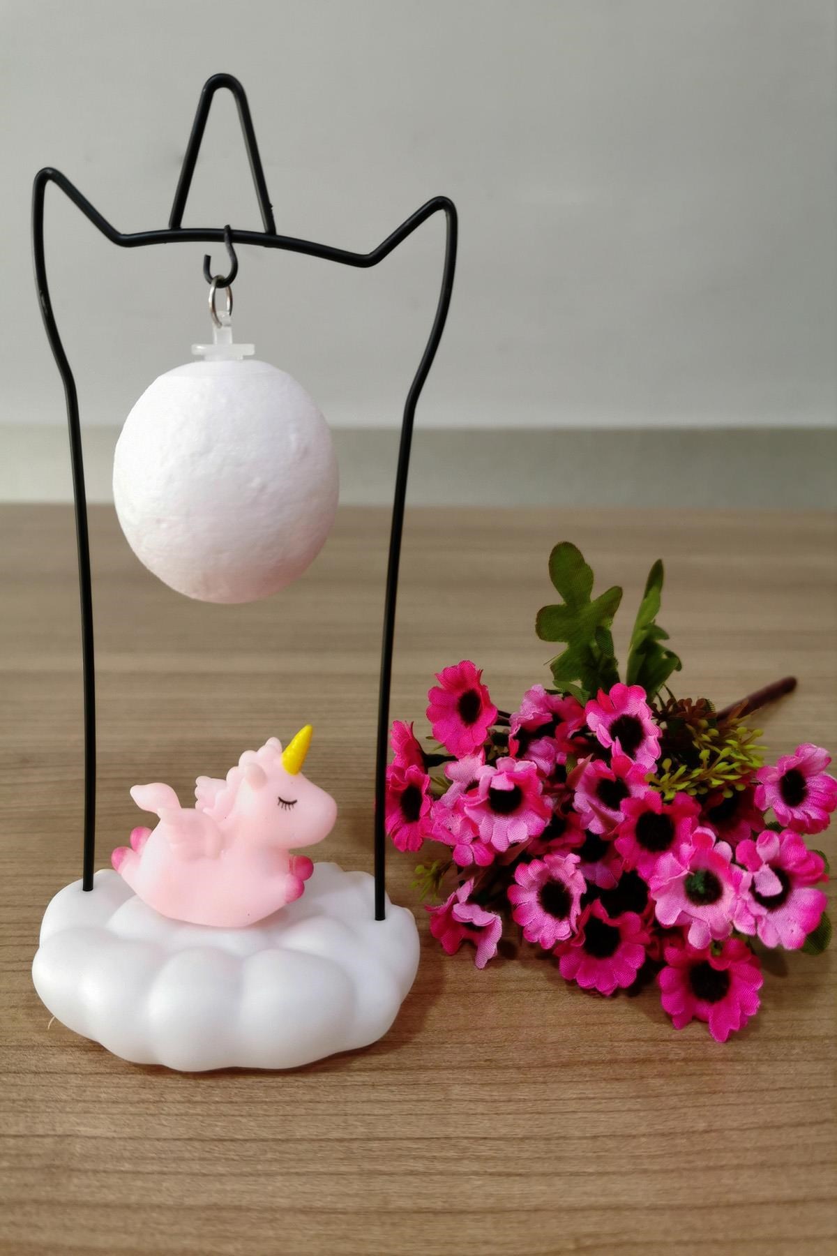 BUFFER® Işık Altında Sallanan Renk Değiştiren Unicornlu Gece Lambası