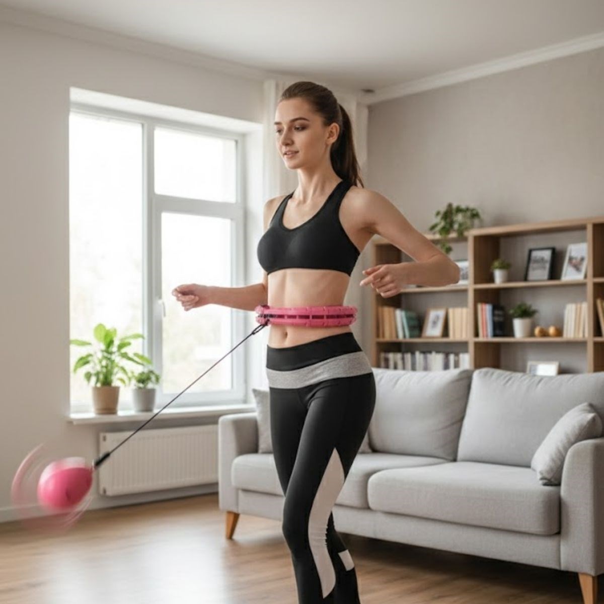 BUFFER® Ayarlanabilir Zayıflatıcı Hulahop Bel ve Karın Bölgesi İçin İnceltici Fitness Aleti Spor Çemberi