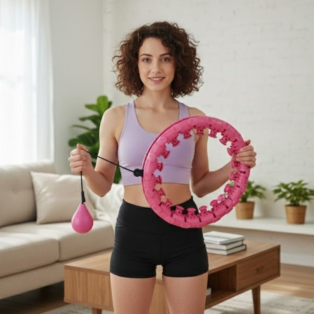 BUFFER® Ayarlanabilir Zayıflatıcı Hulahop Bel ve Karın Bölgesi İçin İnceltici Fitness Aleti Spor Çemberi