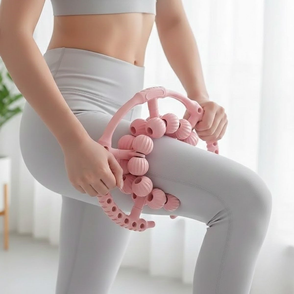 BUFFER® 20 Tekerlekli Ayarlanabilir Bacak ve Kol Masaj Aleti – 360° Tam Daire Derin Doku Kas ve Lenfatik Masaj Silindiri