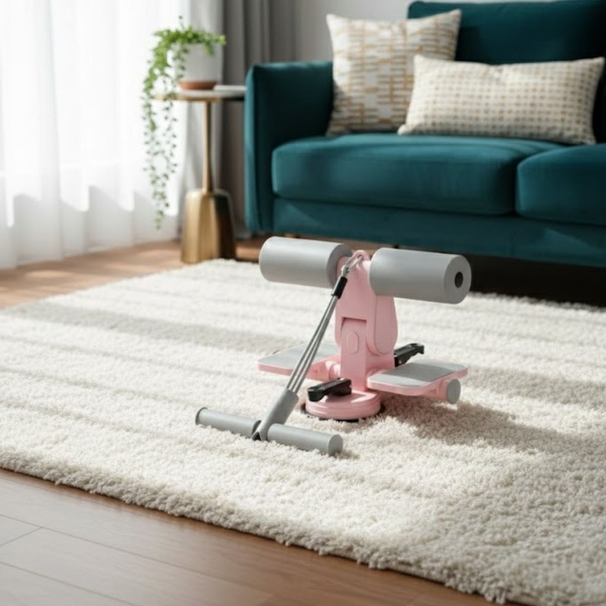 BUFFER® 4 Direnç Bantlı Mekik Çekme Spor Aleti – Karın, Kol ve Tüm Vücut İçin Evde Egzersiz Aleti