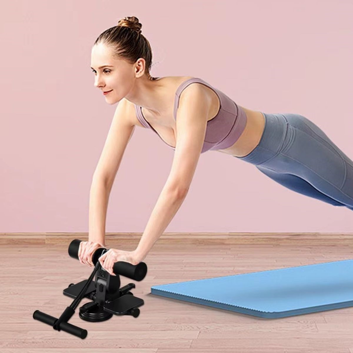 BUFFER® 4 Direnç Bantlı Mekik Çekme Spor Aleti – Karın, Kol ve Tüm Vücut İçin Evde Egzersiz Aleti
