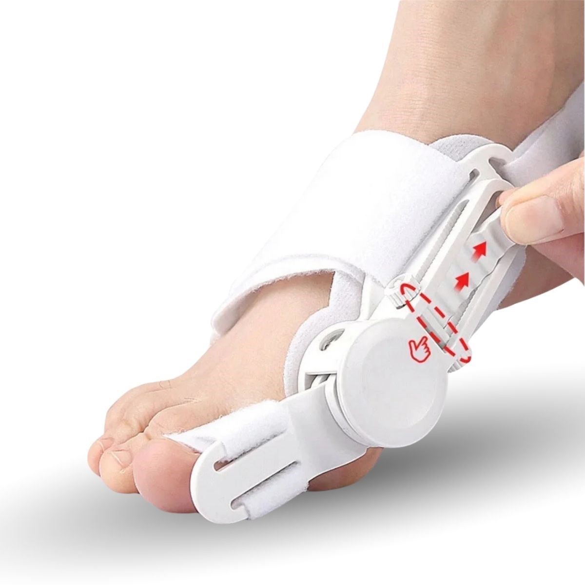 BUFFER® Ayarlanabilir Ayak Baş Parmak Kemik Düzeltici – Halluks Valgus (Bunyon) Aparatı, Gece Gündüz Kullanıma Uygun Ayak Düzeltme Ateli