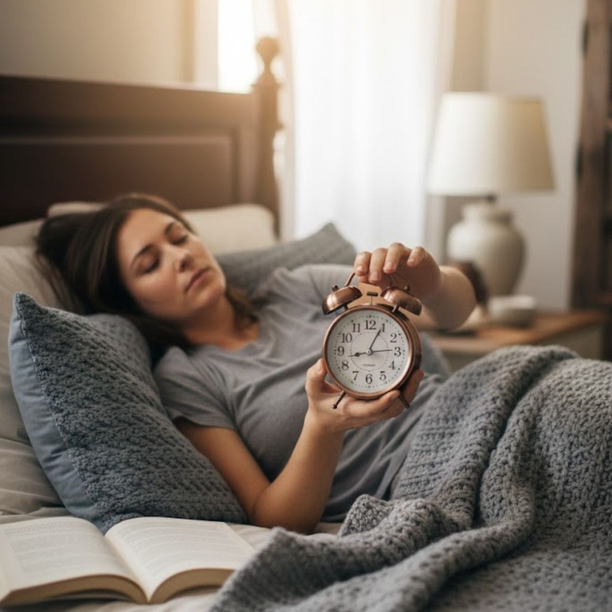 BUFFER® Nostaljik Çalar Saat – Retro Tasarım, Sessiz Akan Mekanizma, Yüksek Sesli Alarm, Masa ve Komodin İçin Dekoratif Saat