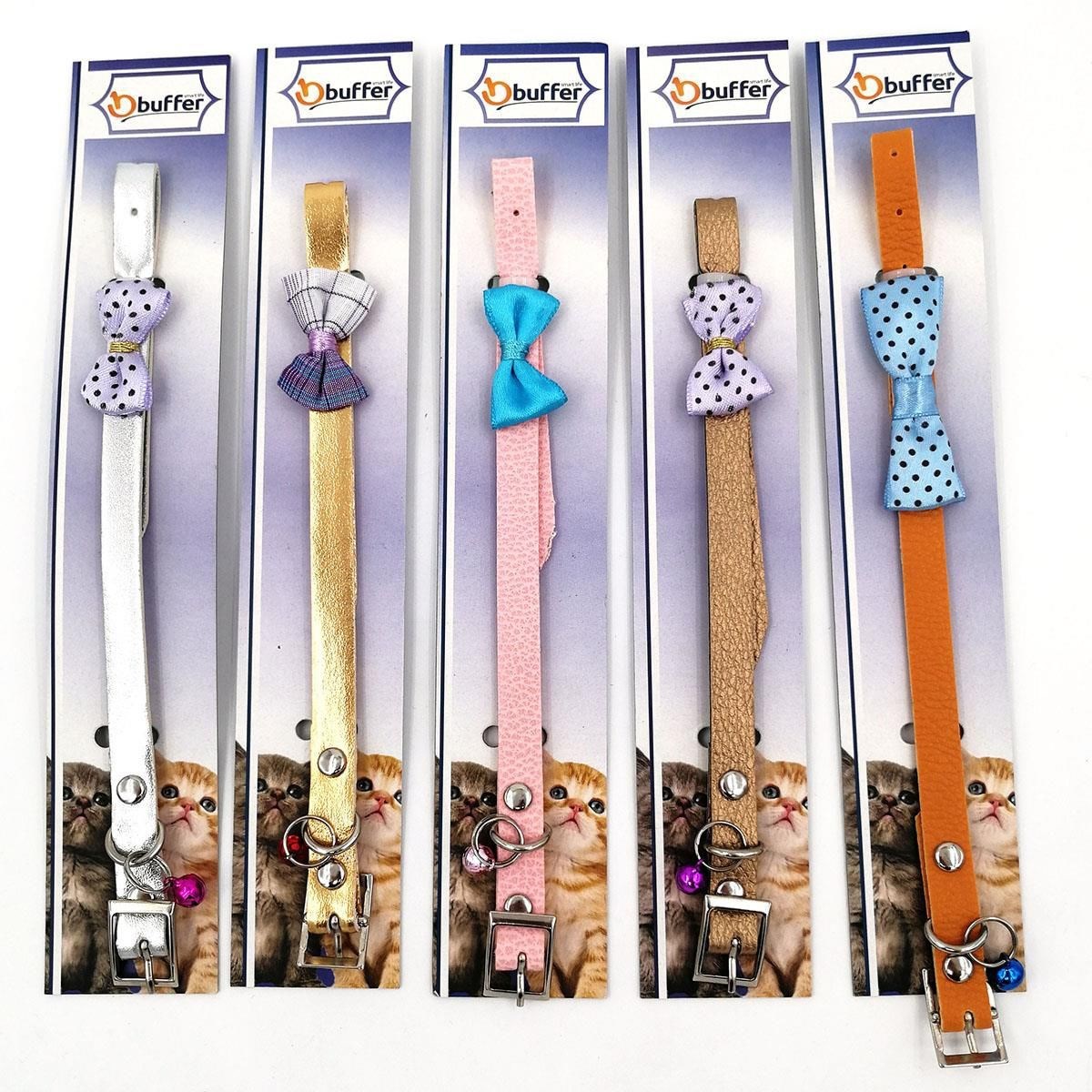 BUFFER® Fiyonklu Kedi Tasması Papyonlu Kedi Köpek Boyun Tasması