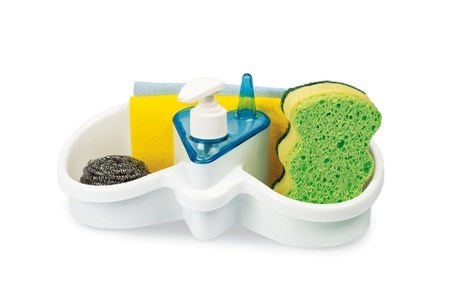 BUFFER® Sünger ve Deterjan Hazneli Lavabo Düzenleyici Sabunluk Organizer