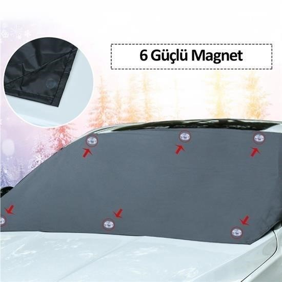 BUFFER® Kar Buz Önleyici Örtü  Araç Oto Ön Cam Koruyucu Branda