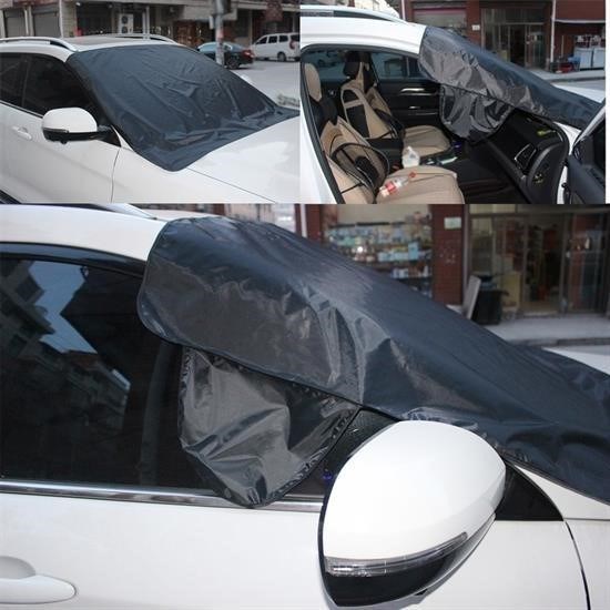 BUFFER® Kar Buz Önleyici Örtü  Araç Oto Ön Cam Koruyucu Branda