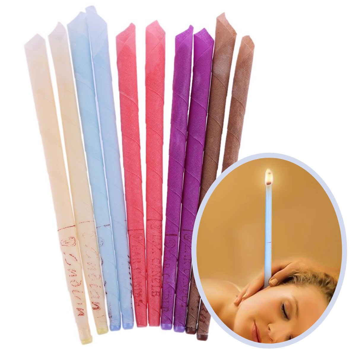 BUFFER® Evde Doğal Aromaterapi Kulak İçi Buşon Dış Kulak Bakım Aracı Kiri Temizleme Mumu Balmumu Wax