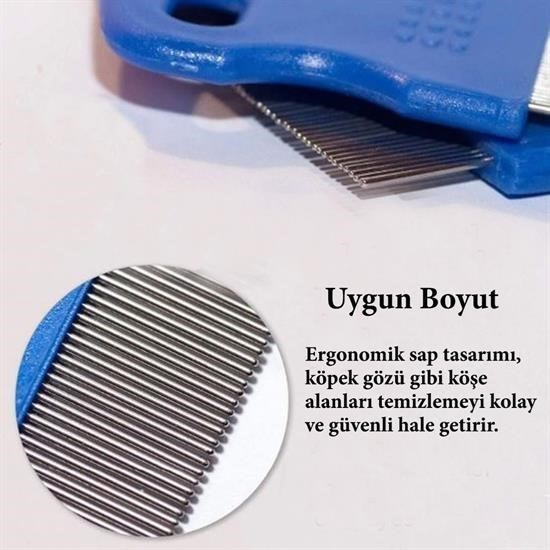 BUFFER® Evcil Hayvan Kedi Köpek Pire Tarağı ve Köpek Gözyaşı Lekesi Tarağı