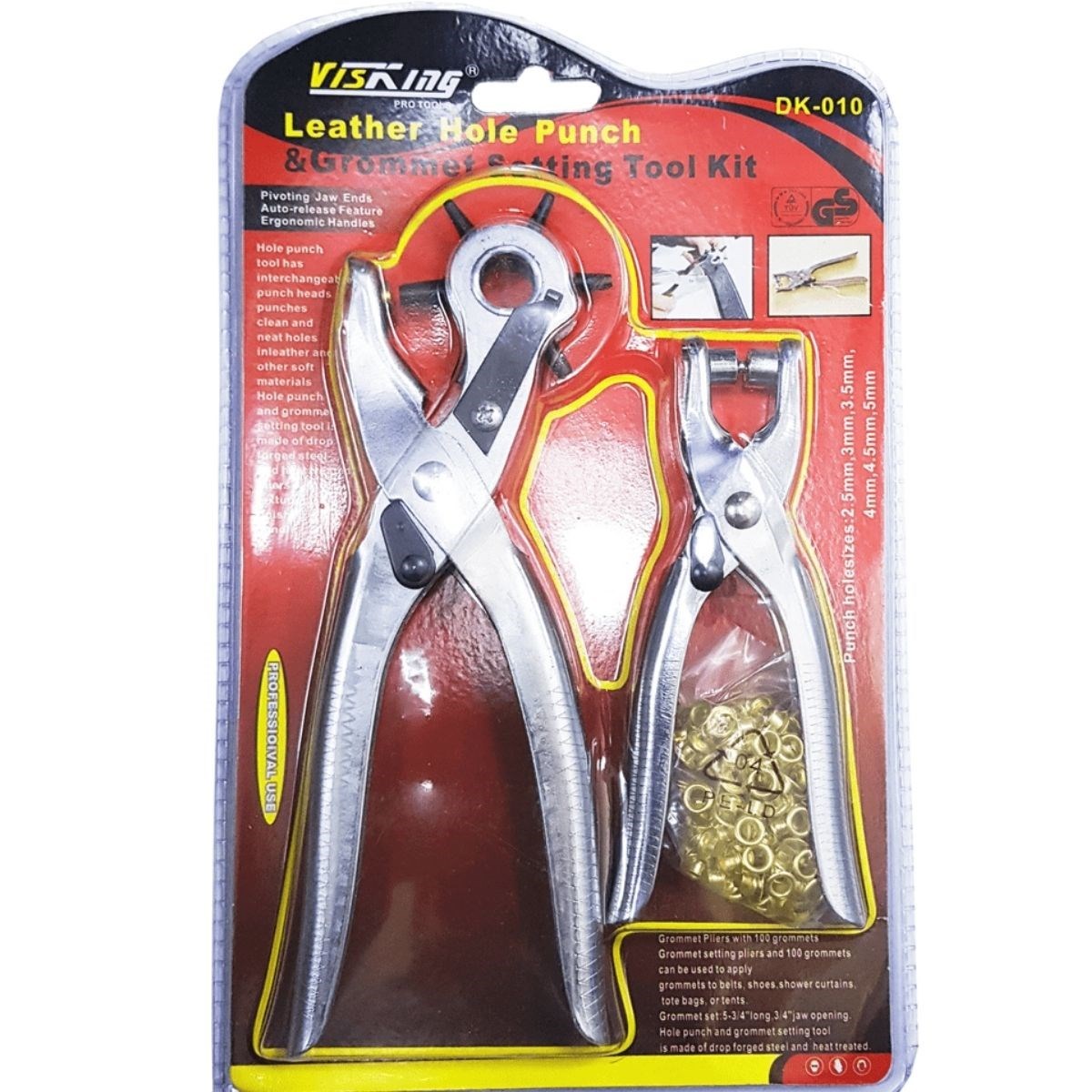 BUFFER® 2li Kolay Kemer Deri Delik Açma Delme Aleti Delici Pensesi Delgeç Seti
