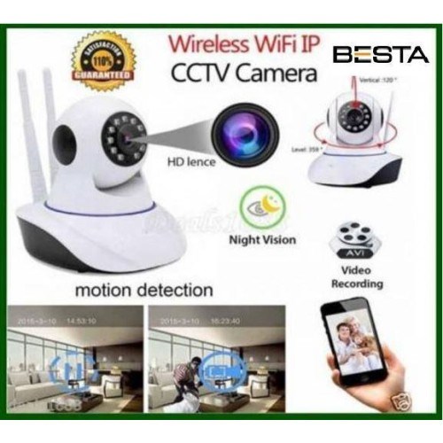 1080P 2MP 360 derece Full HD Kablosuz IP Gece Görüşlü WİFİ Güvenlik Kamerası 64GB SD Kart Dahil