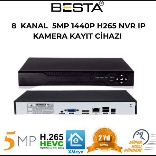 5 MP 1440P 6 İÇ MEKAN KAMERALI DAHİLİ MİKROFONLU IP POE Güvenlik Seti