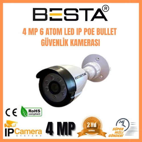 4 MP 5 İÇ MEKAN 5 DIŞ MEKAN KAMERALI IP POE Güvenlik Seti