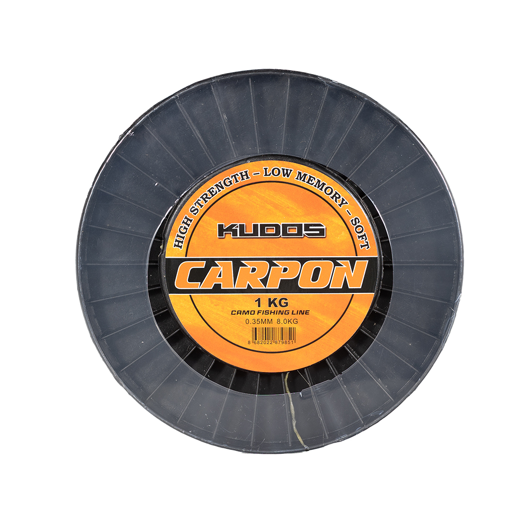KUDOS CARPON CAMO 0.35MM 1 KG BOBİN MİSİNA