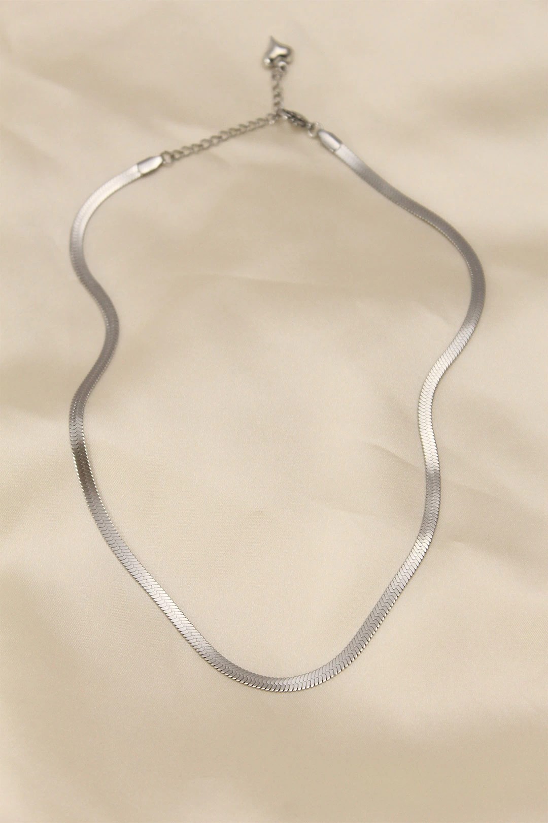 Mey İthalat® 316L Çelik Silver Renk 45 cm İtalyan Zincir Model Kadın Kolye