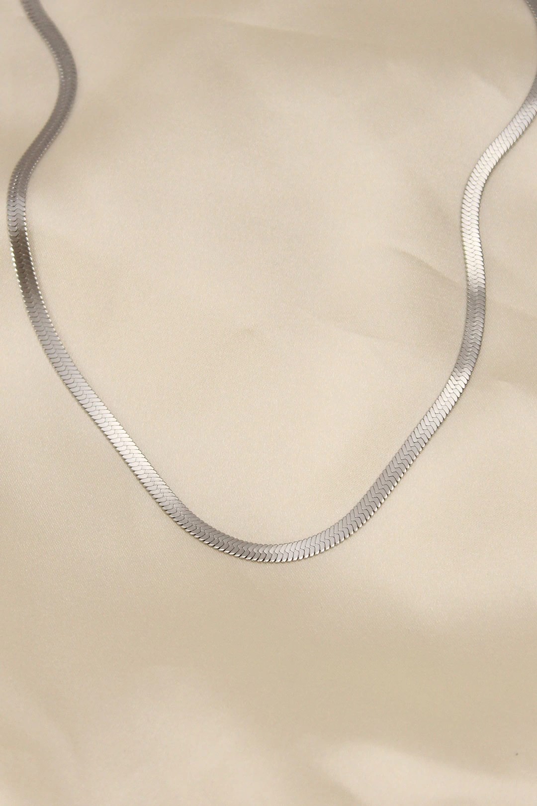 Mey İthalat® 316L Çelik Silver Renk 45 cm İtalyan Zincir Model Kadın Kolye