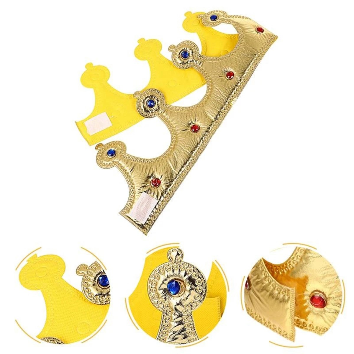 Mey İthalat® Altın Renk Eva Malzemeden İmal Çocuk Kral Tacı 57 cm