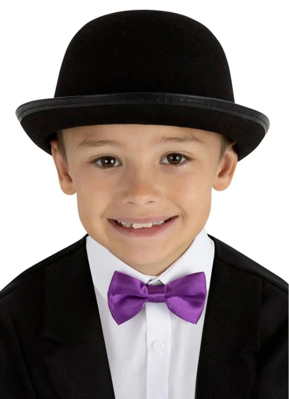Mey İthalat® Charlie Chaplin Stil Çocuk Şapkası – Siyah Melon Parti Şapkası
