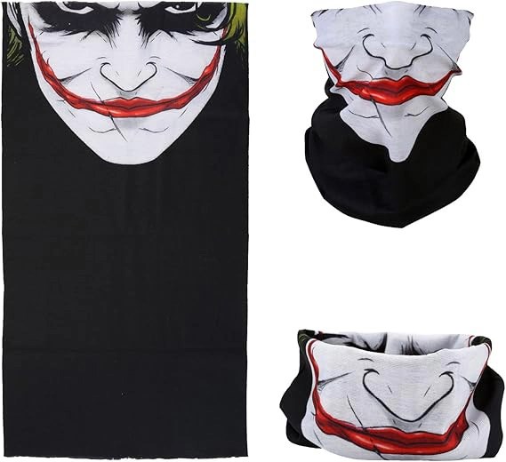 Mey İthalat® Joker Desenli Çok Amaçlı Buff – Yüz, Boyun ve Bandana Maskesi 5 No