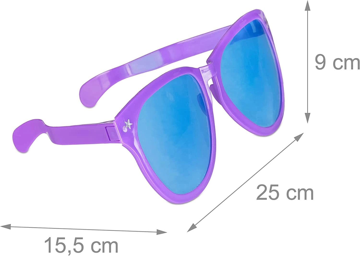 Mey İthalat® Büyük Parti Gözlüğü Rengarenk 12 Adet 27x9 cm