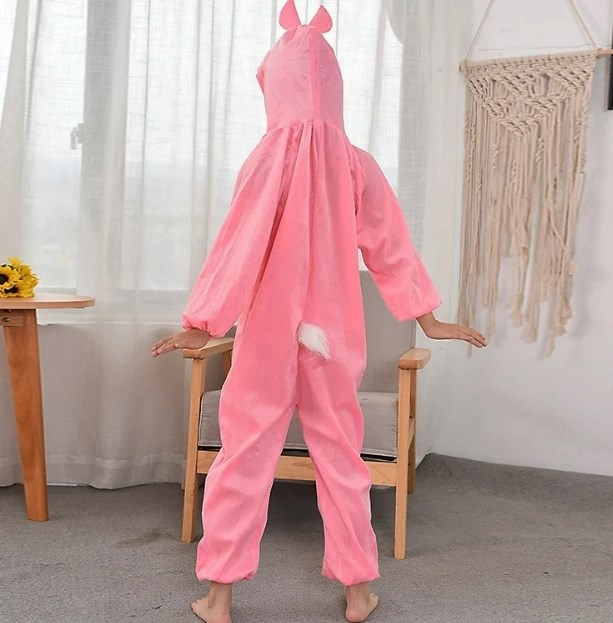 Mey İthalat® Çocuk Tavşan Kostümü Pembe Renk 4-5 Yaş 100 cm