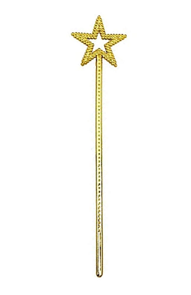 Mey İthalat® Altın Renk Yıldız Peri Asası Peri Değneği 34 cm 1 Adet
