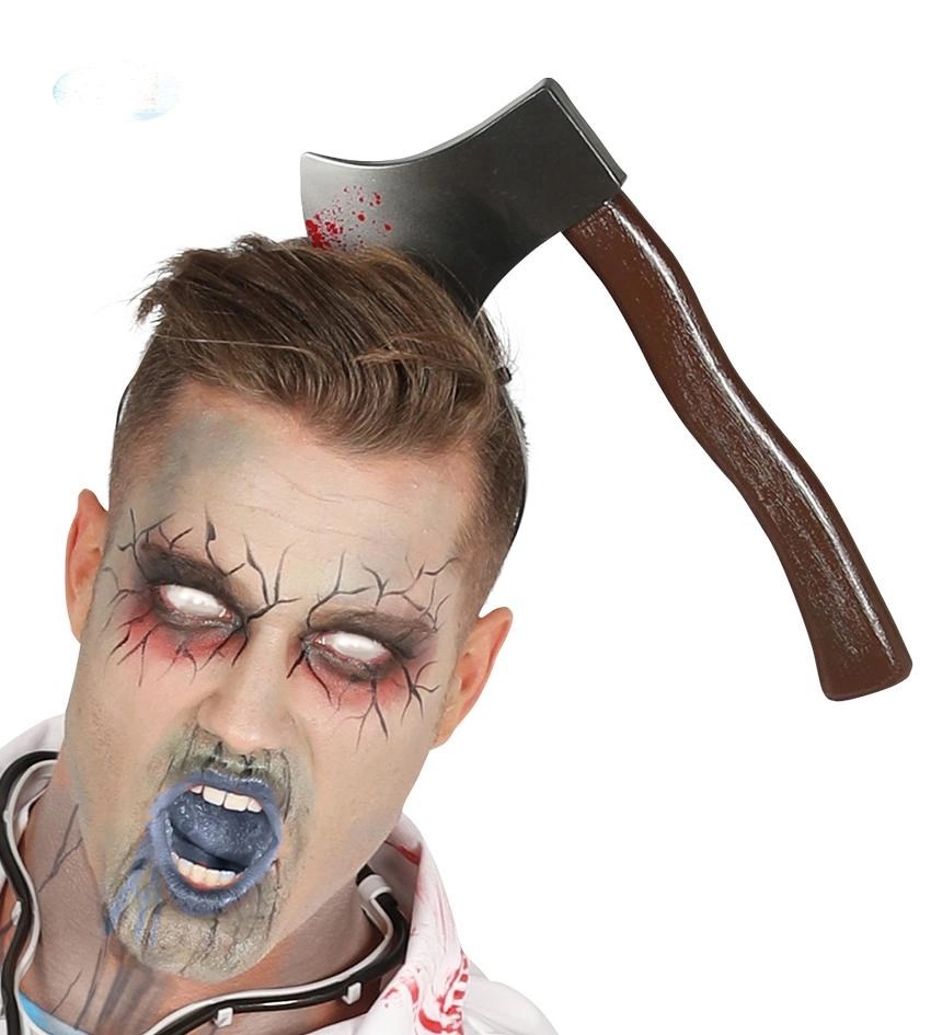 Mey İthalat® Kafaya Saplanmış Halloween Kanlı Balta Şaka Tacı