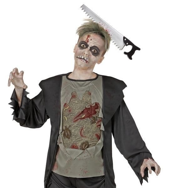 Mey İthalat® Kafaya Saplanmış Halloween Kanlı Testere Şaka Tacı