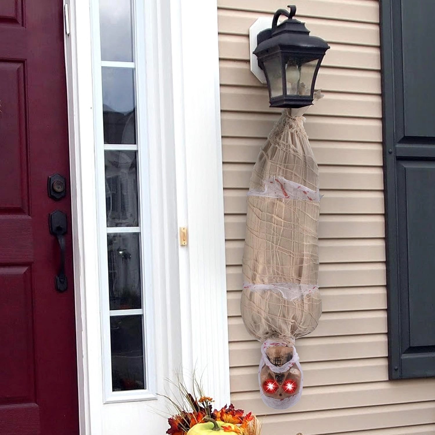 Mey İthalat® Halloween Sensörlü Işıklı Hareketli Mumya 25x75 cm